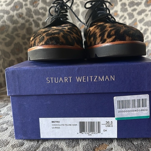 Stuart Weitzman Metro Brogues Leopard Calf hair - Picture 3 of 6